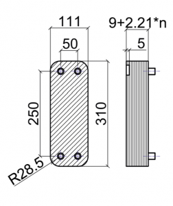 Пластинчатый теплообменник ТТ ТТ27C-20H
